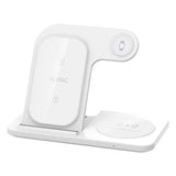 30W LED Fast Wireless Charger Stand 3 in 1 Foldable Charging Station for Iphone 15 14 13 12 11 Apple Watch 9 8 7 6 5 Airpods Pro